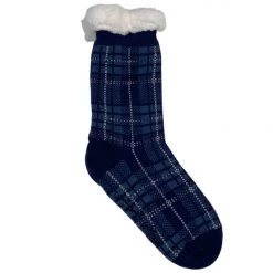 Boutique Simplified Plaid Fleece Lined Socks New Arrivals