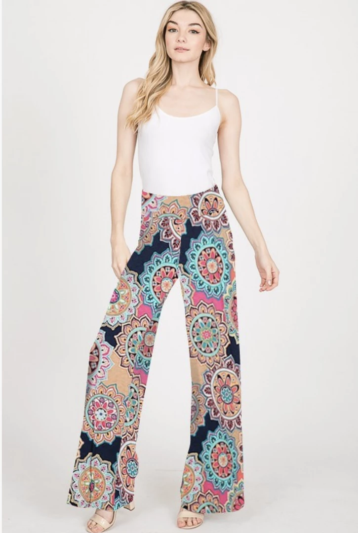 Boutique Simplified Medallion In Bloom Palazzo Pants 9 Boutique Simplified Medallion In Bloom Palazzo Pants