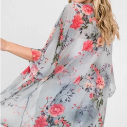 Boutique Simplified Smokey Floral Kimono Cardigan New Arrivals