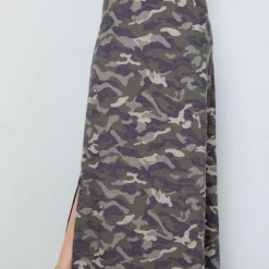 Boutique Simplified New Arrivals Camo Love Side Slit Maxi
