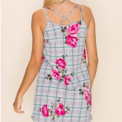 Boutique Simplified Checked In Floral Summer Tunic New Arrivals