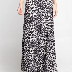 Boutique Simplified Snow Leopard Maxi Skirt New Arrivals