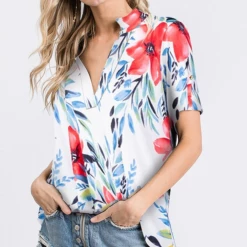 Boutique Simplified Paradise Dreams Mandarin Collar Top New Arrivals 17 Boutique Simplified Paradise Dreams Mandarin Collar Top New Arrivals