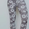 Iris & Rainbow Boutique #C154 Gray Floral Leggings