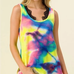 Boutique Simplified 80's Remix Tie Dye Tank New Arrivals