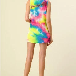 Boutique Simplified 80's Remix Tie Dye Tank New Arrivals