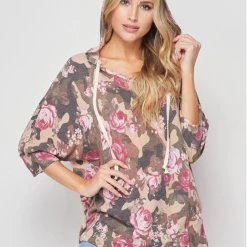 Boutique Simplified Enchanted Camo Hoodie New Arrivals