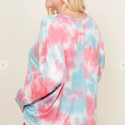 Iris & Rainbow Boutique #729 Berry Explosion Tie-dye Top New Arrivals