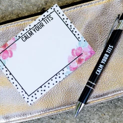 Iris & Rainbow Boutique #F81 Calm Your T**s Sticky Notes