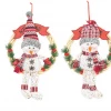Iris & Rainbow Boutique #H83 Snowman Wreath