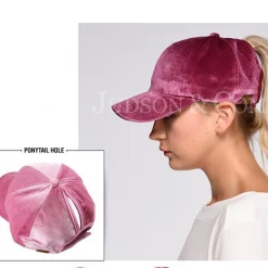 Iris & Rainbow Boutique #H161 CC Velvet Ponytail Hat New Arrivals