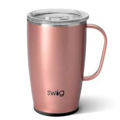 Iris & Rainbow Boutique #M805 Shimmering Travel Mug (ROSE)