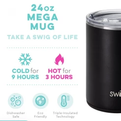 Iris & Rainbow Boutique New Arrivals #M803 Mega Mug (MATTE BLACK)