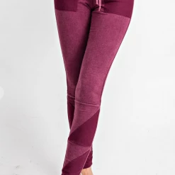 Iris & Rainbow Boutique #H207 Burgundy Patchwork Joggers - 6022 New Arrivals