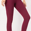 Iris & Rainbow Boutique New Arrivals #H208 Banding Together Leggings (Burgundy) - 6140