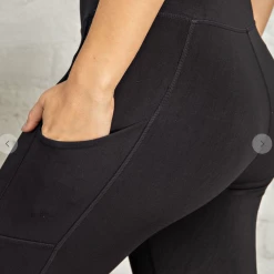 Iris & Rainbow Boutique #H211 Workout Side Pocket Leggings (Black)- 6141