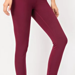Iris & Rainbow Boutique New Arrivals #H216 Burgundy Buttery Soft Full Length Leggings - 6025