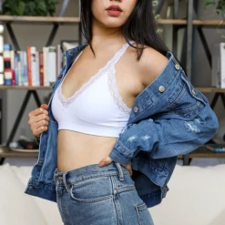 Iris & Rainbow Boutique #H294 Lets Get Lacey Bralette (White) New Arrivals