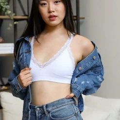 Iris & Rainbow Boutique #H294 Lets Get Lacey Bralette (White) New Arrivals