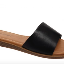 Iris & Rainbow Boutique #H692 Simply Chic Slip On Sandals (Black)