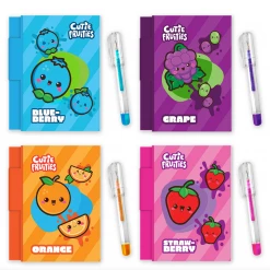Iris & Rainbow Boutique New Arrivals #H683 Cutie Fruities Scented Note Pad And Gel Pen