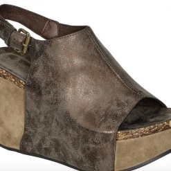 Iris & Rainbow Boutique #H689 Boldly Bronze Wedges