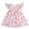 Iris & Rainbow Boutique #H758 Boho Bunny Pom Pom Dress