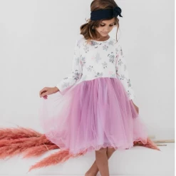 Iris & Rainbow Boutique #H765 Unicorn Lilac Tutu Dress New Arrivals