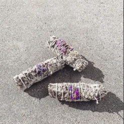 Iris & Rainbow Boutique New Arrivals #H994 White Sage & Petal Smudge Sticks