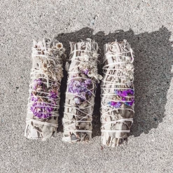 Iris & Rainbow Boutique New Arrivals #H994 White Sage & Petal Smudge Sticks