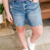Iris & Rainbow Boutique #J899 Ellie's Distressed High Waist Judy Blue Shorts New Arrivals
