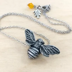 Iris & Rainbow Boutique New Arrivals #J964 Big Bumble Bee Necklace