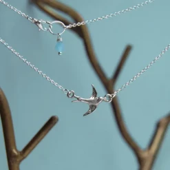 Iris & Rainbow Boutique New Arrivals #J965 Little Swallow Bird Necklace