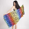 Iris & Rainbow Boutique #K81 Rainbow Leopard Beach Towel