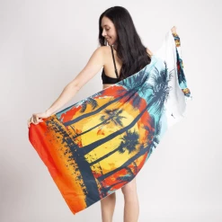 Iris & Rainbow Boutique #K80 Coastal Sunset Beach Towel