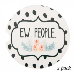 Iris & Rainbow Boutique #K88 Ew People Car Coasters