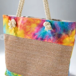 Iris & Rainbow Boutique New Arrivals #K228 Woven In Vivid Colors Tote Bag