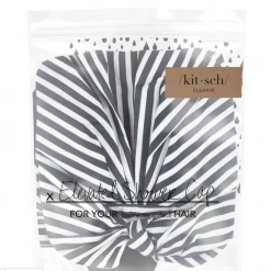 Iris & Rainbow Boutique #K402 Stripes At Tiffany's Luxe Kitsch Shower Cap
