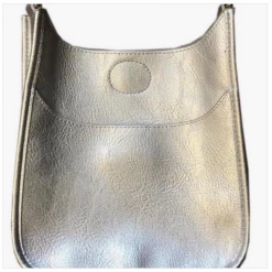 Iris & Rainbow Boutique New Arrivals K532 Mini Vegan Messenger Bag SILVER - No Strap