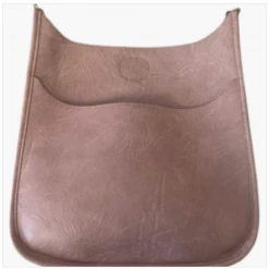 Iris & Rainbow Boutique New Arrivals K533 Vegan Leather Classic Messenger Bag BLUSH - No Strap