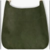 Iris & Rainbow Boutique K536 Vegan Leather Classic Messenger Bag DARK GREEN - No Strap