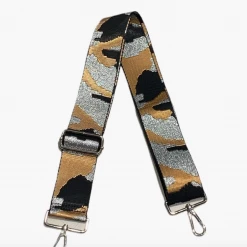 Iris & Rainbow Boutique New Arrivals K542 Ahdorn Camo Bag Straps (SILVER Hardware)