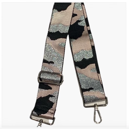 Iris & Rainbow Boutique New Arrivals K542 Ahdorn Camo Bag Straps (SILVER Hardware)
