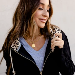 Iris & Rainbow Boutique #K590 Ampersand Not A Cheetah Full Zip Sweatshirt