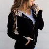 Iris & Rainbow Boutique #K590 Ampersand Not A Cheetah Full Zip Sweatshirt