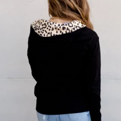 Iris & Rainbow Boutique #K590 Ampersand Not A Cheetah Full Zip Sweatshirt