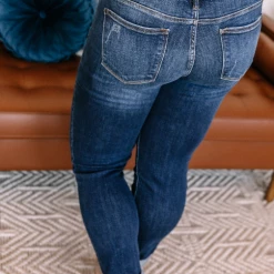 Iris & Rainbow Boutique New Arrivals #H694 A Little Shady Slim Fit Judy Blue Girlfriend Jeans