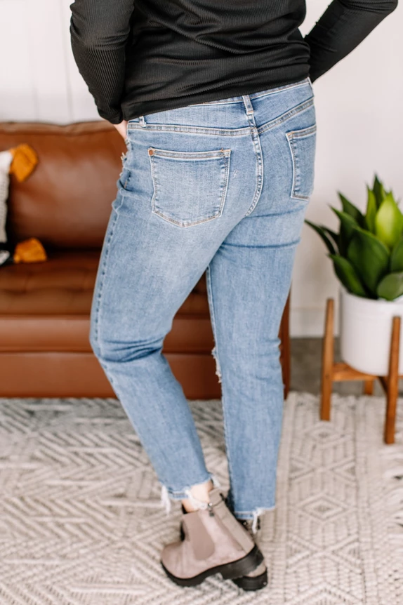 Iris & Rainbow Boutique New Arrivals #K770 Take A Knee Judy Blue Girlfriend Jeans 4 Iris & Rainbow Boutique New Arrivals #K770 Take A Knee Judy Blue Girlfriend Jeans