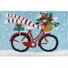 Iris & Rainbow Boutique #K848 Holiday Biking Accent Rug New Arrivals