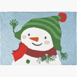 Iris & Rainbow Boutique #K851 Gone Skiing Snowman Accent Rug New Arrivals